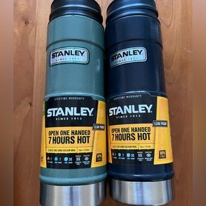 Two (2) NWT Stanley 16oz Classic One Hand Vacuum Mugs